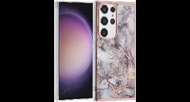 UNIQ Accessory Galaxy S24 Ultra Backcover hoesje - Marble Grey