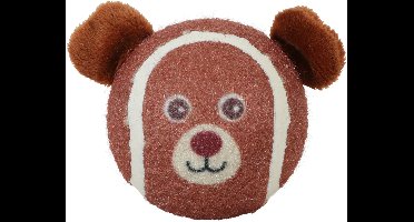 Zolux Tennisbal Hond Beer - Met Pieper - Gerecycled Polyester - Maat M 6 cm