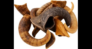 Animalking Lamshoorn Hond - Hoorn Hond - Kauwsnack Hond - Gewei Hond - M tot 100 Gram - 3 Stuks
