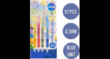 Centrum - kantoorartikelen - schrijfwaren - pennnen - pen - balpennen - 12 stuks - blauwe inkt - 0,7 mm