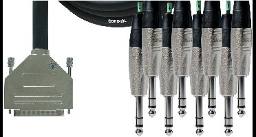 Cordial Intro Multicore D-Sub/jack symm 8-voudig, Rean stekker, 5,0m - Analoge multicore kabel