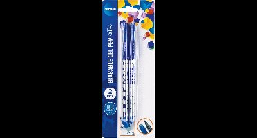 Centrum Uitwisbare Gelpennen 2-Pack 0,5 MM Blauw