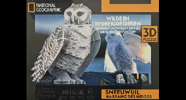 National Geographic - Sneeuwuil 3D Puzzel - 62 stukjes - Puzzelen - Knutselen