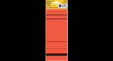 10x Enkele maplabels Smal Kort 192x38mm Rood