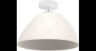 LEDVANCE plafondlamp Decor Camel Bell wit van metaal en papier-maché, E27, 375 mm diameter, lampenkap van gerecycled materiaal, duurzaam dankzij vervangbare lichtbron, eenvoudig te installeren