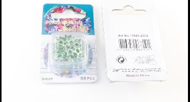 Scrapbooking Eyelet Ster  8mm 50 stuks Groen Diameter gat 2.2mm