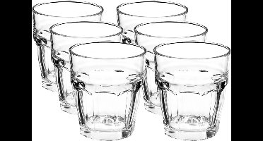 Bormioli Rocco Drinkglazen/waterglazen - 12x - transparant - 270 ml - Rock Bar style