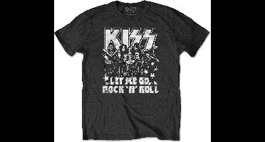 Kiss - Let Me Go Heren T-shirt - XL - Zwart