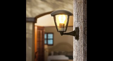 Aigostar 13UVB - Buitenlamp - Wandlamp - E27 fitting - voor binnen en voor buiten - IP44 Buitengebruik - Zonder Lichtbron