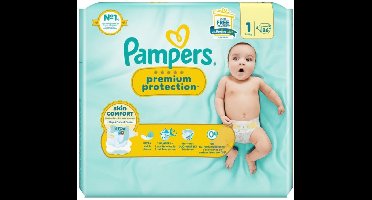 Pampers Premium Protection Baby Luiers Maat 1 | 5 x 26 stuks - 2kg t/m 5kg | Total 130 Baby Diapers Size | New Born Nr. 1 - 2 - 5kg