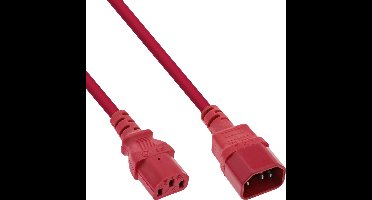 ACT Netsnoer C13 - C14 rood 1,8 m AK5106
