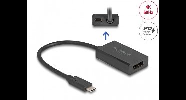 Delock Adapter DisplayPort female to USB Type-C™ male (DP Alt Mode) 4K with PD 85 W