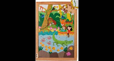 Puzzel boven en onder 35 stukjes In de jungle - Educo