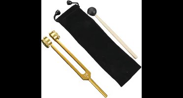 Stemvork - 128Hz - Goudkleurig - Tuning Fork - Chakra Activatie - Voor Balans en Ontspanning