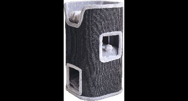 Boon Krabmeubel Sisal 2-gts Zwart/Grijs 75 Cm
