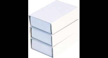 Luciferdoosjes folia groot 110x60x20mm 12stuks wit