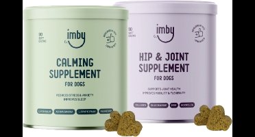 Anti-Stress + Gewrichten - 2 potten - hondensupplementen hypoallergeen - reduceert stress & angst - ondersteunt gewrichten - 100% natuurlijke ingrediënten