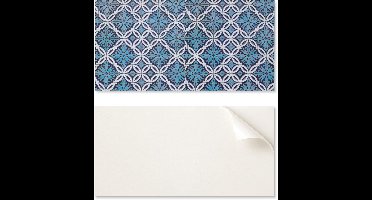 Vinyltegelset met geometrisch patroon en bloemenmotief, 10x40x20 cm