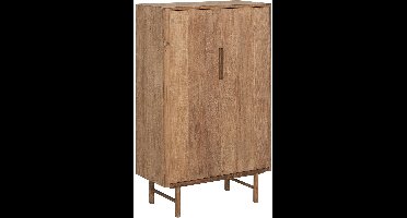 DTP Home Cupboard Bliss low, 2 doors,130x80x40 cm | TEAKWOOD top