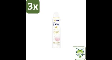 3 x Dove Deodorant Spray Calming Blossom 150 ml - Grootverpakking - Deodorant Spray - Okselhuid Verzorging - Huidverzorging - Alcoholvrije Deodorant - Comfortabele Huid