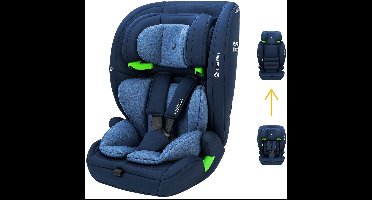 Osann Flux Plus i-Size Autostoel 76-150 cm – R129 – Groep 1/2/3 – Autogordel – Verstelbare Hoofdsteun - Marineblauw gemêleerd
