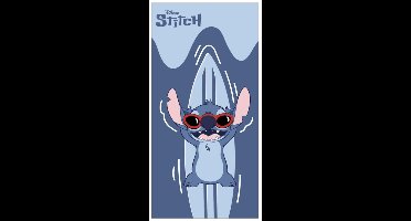 Stitch strandlaken blauw 70 x 140 cm polyester