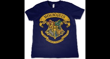 Harry Potter Hogwarts Crest T-shirt voor kinderen, marineblauw