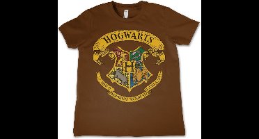 Harry Potter Hogwarts Crest T-shirt voor kinderen, bruin
