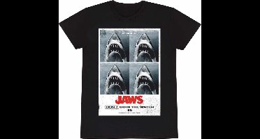 T-Shirt met Korte Mouwen Jaws Don´t Go In The Water Zwart Uniseks - L