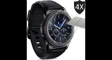 Screenprotector geschikt voor Samsung Gear S3 Frontier - Tempered Glass Gehard Glas - 4 Stuks
