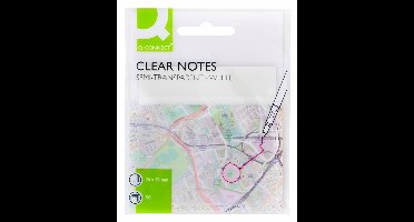 Q-Connect Zelfklevende Notitieblokjes 76x76mm, Halfdoorzichtig Wit, 50 Vel