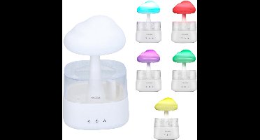 Grundig Raincloud Luchtbevochtiger – Aroma Diffuser met Regen- en Nevelfunctie – Geurverspreider met LED-verlichting – USB-C – Voor Etherische Oliën en Aromatherapie