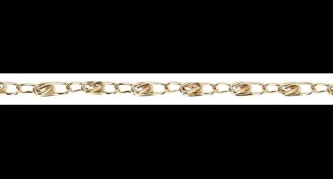 Tasketting goudkleurig 120 cm met musketonhaken