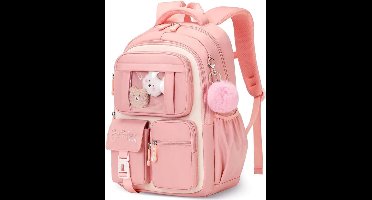 DailySupplies® Boekentas Meisjes Lagere School - Schooltas Eersteleerjaar Groot - Roze