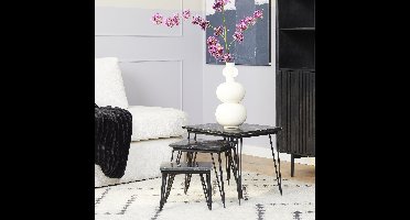 Starfurn - Salontafel Jala - Zwart - 40x50x45 cm