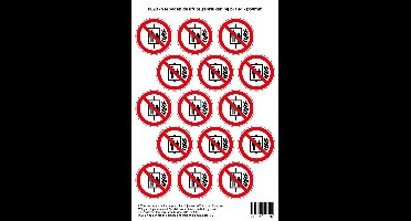 Pictogram sticker P020 - Verboden de lift te gebruiken bij brand - Ø 50mm - 15 stickers op 1 vel