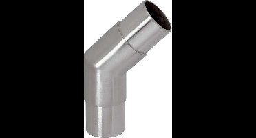 Hoekfitting 45 graden 38,1 mm rvs mat