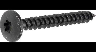 Spaanplaatschroevenset (100 stuks) 6x35 mm ijzer zwart