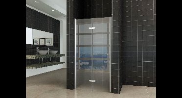 Wiesbaden Fold vouwbare nisdeur 90x202 links 8mm glas met NANO coating