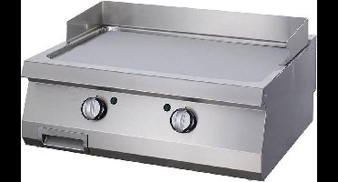 Heavy Duty Grillplaat - Glad Chroom - Dubbel - 70 cm Diep - Elektrisch