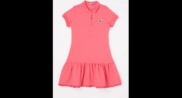 Moncler Jurk van piqué katoen met polokraag - Fuchsia - Maat 140