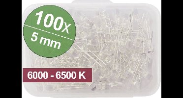 Quadrios LED-assortiment Koud-wit 5 mm 20 mA 3.0 V