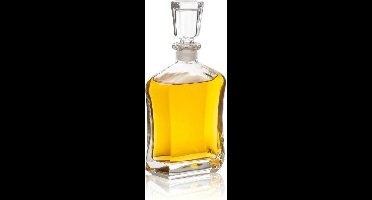 Bormioli RoccoGlazen whisky/water karaf 700 ml/26 cm kristal - Kristalglas look whiskey fles - Platte whiskykaraf/whiskyfles van glas