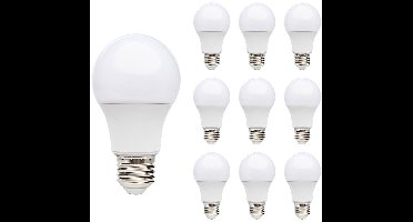 Kobi LED Lamp E27 7W - 600lm - 4000K - 230V - Standaardvorm - Voor Keuken, Hal of Badkamerverlichting - 10 stuks