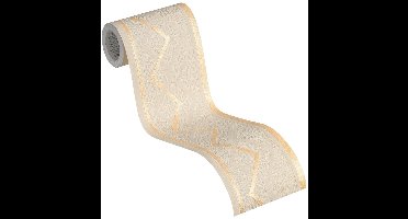 MODERNE GRAFISCHE BEHANGRAND | Zelfklevend - beige crème goud - A.S. Création Only Borders 11