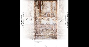 OUDE MUUR MET STENEN EN IJZER FOTOBEHANG | Industrieel - Creme Bruin Beige - LivingWalls The Wall II