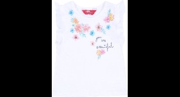 Witte blouse met bloemen