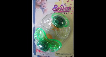 Nuby - Fopspeenset - 2 Pack - rubber - latex +6 - Groen