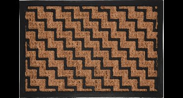 H&S Collection Deurmat met print - voor binnen en buiten - kokosvezel - 60 x 40 cm - Droogloopmat