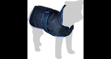 Flamingo Honden Winterjas Isha - Zwart/Blauw - 106 - 116 cm x 80 cm